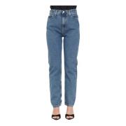 Hoge taille blauwe denim jeans voor dames Calvin Klein Jeans , Blue , ...