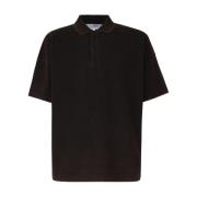 Bruine Polo T-shirt met JW Anchor Logo JW Anderson , Brown , Heren