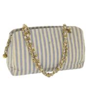 Pre-owned Canvas chanel-bags Chanel Vintage , Blue , Dames