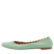 Pre-owned Leather flats Chloé Pre-owned , Green , Dames