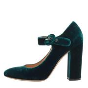 Pre-owned Velvet heels Gianvito Rossi Pre-owned , Green , Dames