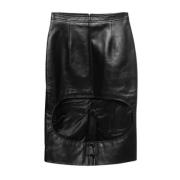 Pre-owned Leather bottoms Burberry Vintage , Black , Dames