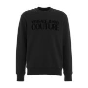 Zwarte Herentrui, Stijlvol en Comfortabel Versace Jeans Couture , Blac...