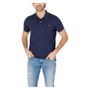 Korte Mouw Polo Shirt U.s. Polo Assn. , Blue , Heren