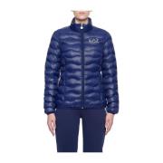 Blauwe Bomberjack met Capuchon voor Dames Emporio Armani EA7 , Blue , ...