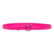 Love Berry Color Block Leren Riem Pinko , Pink , Dames