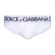 Slip met logo Dolce & Gabbana , White , Heren