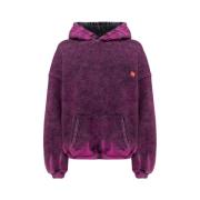 Gebleekte Katoenen Sweatshirt met Capuchon Alexander Wang , Purple , D...