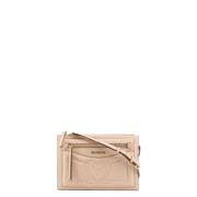 Nude Polyurethaan Clutch voor Dames Moschino , Beige , Dames