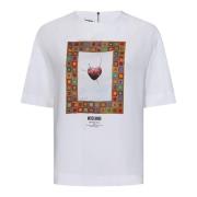 Witte Heart of Wool Blouse Moschino , White , Dames