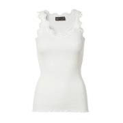 Babette Zijden Kant Top Rosemunde , White , Dames