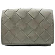 Pre-owned Leather wallets Bottega Veneta Vintage , Gray , Dames