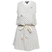 Pre-owned Silk dresses Louis Vuitton Vintage , White , Dames