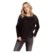 Zwart Isabella Pullover met Glitter Appliqué Zhrill , Black , Dames