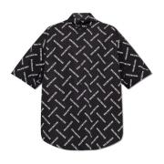 Shirt met logo Balenciaga , Black , Heren