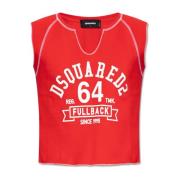 Mouwloos T-shirt Dsquared2 , Red , Heren