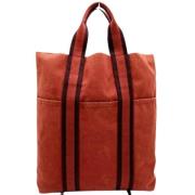 Pre-owned Canvas totes Hermès Vintage , Red , Dames