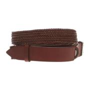 Gevlochten Leren Riem Orciani , Brown , Heren