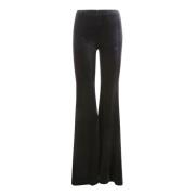 Extreem Wijde Fluwelen Broek Vetements , Black , Dames