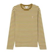 Gestreept katoenen T-shirt Maison Kitsuné , Green , Heren