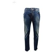 Vintage Dark Washed Slim-Fit Blauwe Jeans Jacob Cohën , Blue , Heren