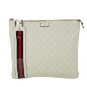 Pre-owned Canvas shoulder-bags Gucci Vintage , White , Dames
