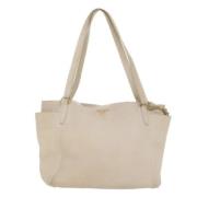 Pre-owned Leather prada-bags Prada Vintage , White , Dames