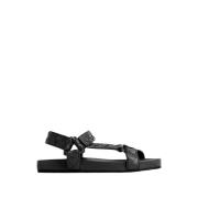 Zwarte Sandalen met Verstelbare Band Bottega Veneta , Black , Heren