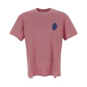 Katoenen Logo T-Shirt JW Anderson , Pink , Heren