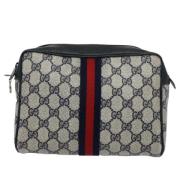 Pre-owned Canvas clutches Gucci Vintage , Beige , Dames