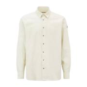 Corduroy Overhemd, Off-White, Klassieke Stijl Moncler , White , Heren