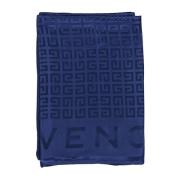 Zijden 4G All-Over Print Sjaal Givenchy , Blue , Dames