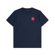 Japanse Sun T-Shirt Navy Edwin , Blue , Heren