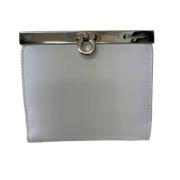 Pre-owned Leather wallets Salvatore Ferragamo Pre-owned , White , Dame...