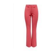 Flared Broek in Perzik Only , Pink , Dames