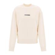 Sweatshirt met logo print Jil Sander , Beige , Dames