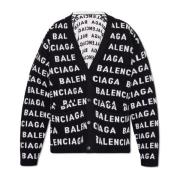 Cardigan met logo Balenciaga , Black , Heren