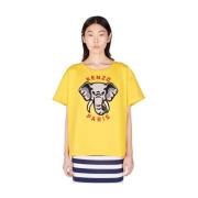 T-Shirt met geborduurd motief Kenzo , Yellow , Dames