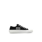 Logo-geborduurde sneakers Kenzo , Black , Heren