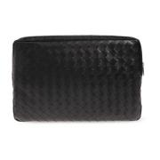 Handtas met Intrecciato weefsel Bottega Veneta , Black , Heren