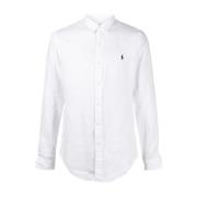 Slim-Fit Linnen Overhemd Ralph Lauren , White , Heren
