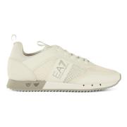 Logo Print Sneakers van Eco Leer en Stof Emporio Armani EA7 , White , ...