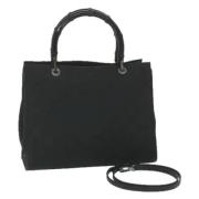 Pre-owned Canvas handbags Gucci Vintage , Black , Dames