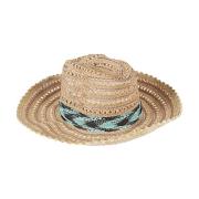 Raffia Sombrero Hat - MultiColour Exquisite J , Beige , Dames