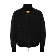 Zwarte Ripstop Jassen met Logo Patch Parajumpers , Black , Heren