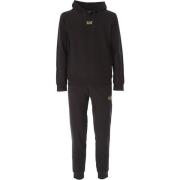 Zwart hooded sweatshirt en tracksuit set Emporio Armani EA7 , Black , ...