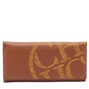 Pre-owned Leather wallets Carolina Herrera Pre-owned , Brown , Dames