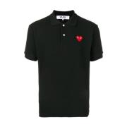 Zwart Play Poloshirt met Logo Borduursel Comme des Garçons Play , Blac...