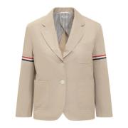 Waterdichte Cropped Sport Coat Trench Coats Thom Browne , Beige , Dame...