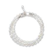 Wikkelarmband met parels Nialaya , White , Heren